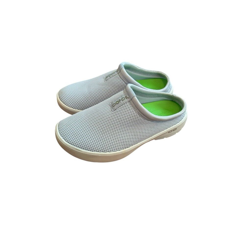 OOFOS OOcoozie Women's Sz 6.5 Sport Mule Lite White/purple Jade Lightweight - Picture 6 of 9